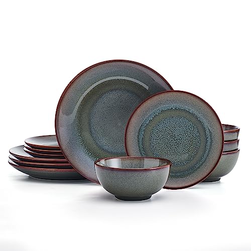 Pfaltzgraff Mackensie 12 Piece Dinnerware Set, Service for 4, Multicolored