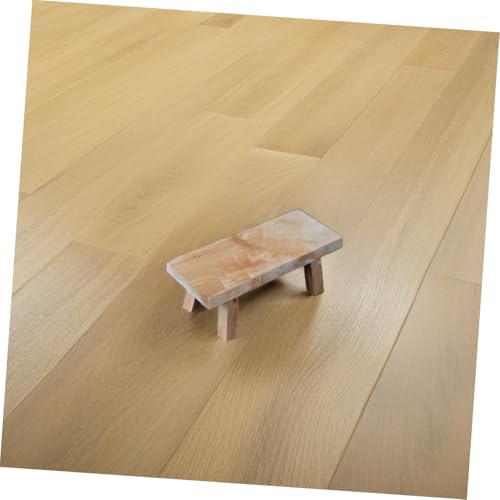 Taburete pequeño madera rustico TOPBATHY expositor decorativo para plantas y centros de mesa 5