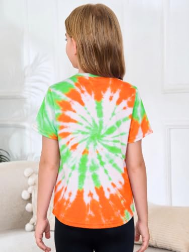 Image of Haloumoning Girls Short Sleeve T Shirts 5-14 Years | Kids Summer, T shirt Girls,Crewneck Tops, Curved Hem Tees,Back to School Summer Tops,Fashion Clothes
