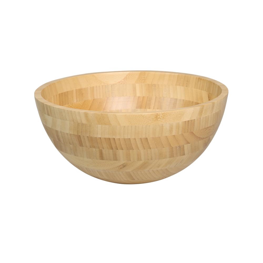 Kesper 53051 Serving Bowl Made of FSC Certified Bamboo, Dimensions: Diameter 25 cm, Height 13 cm