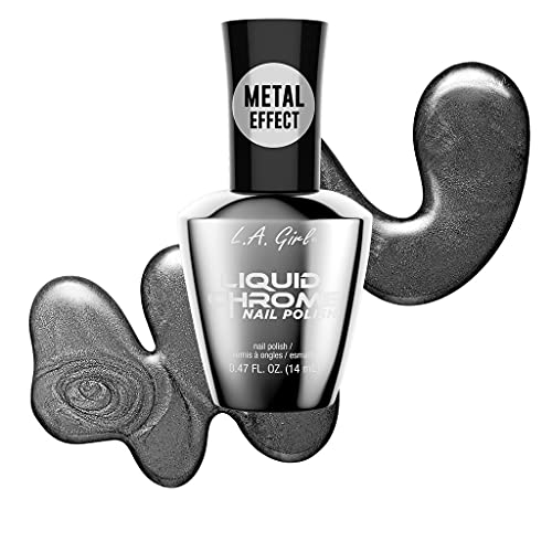 L.a.girl Liquid Chrome Nail Polish 0.47 Fl Oz- 8 Colors (Gunmetal Gray) #TOP1