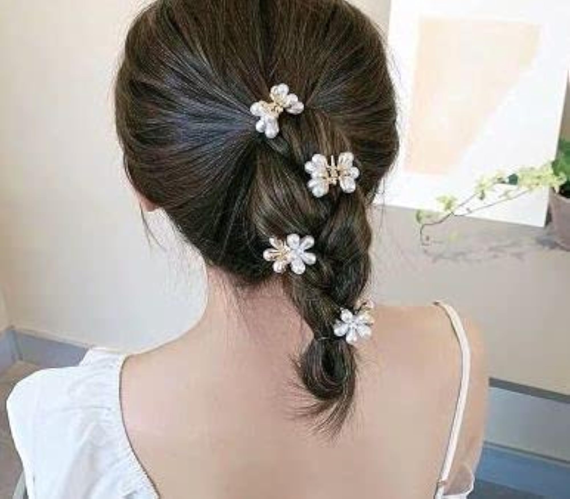 6 Pcs Korean Style Pearl Hair Clips Set for Women