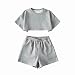 2 Piece Uchiha Outfits for Women Short Sleeve Crop Top and Short Pants Sets (2, Medium)