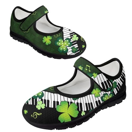 Jeiento St Patrick's Day Mesh Flats for Women Round Toe Ballet Flats Mary Jane Flats2