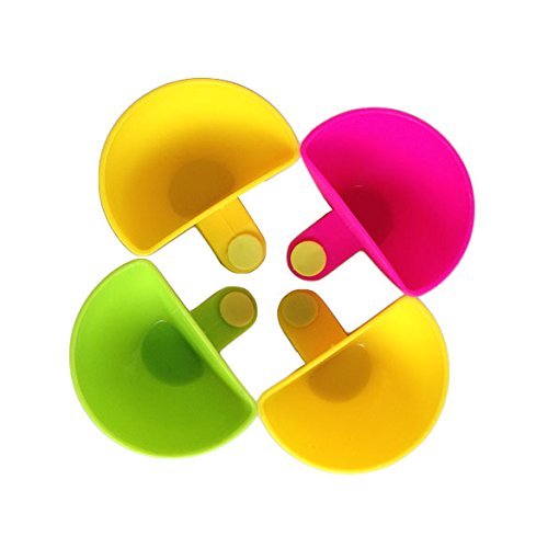 Zeagro 4 PCs Assorted Colors Dip Clip Capacity Tiered Stand Creative Cup Serving Bowls Condiment & Sauce Dipping Bowls Color Random