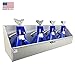 Pit Posse 449 Jack Stand Rack Holder Shelf for Trailer Garage - Made in USA - Aluminum Storage Enclosed Race Car Trailer Garage Shop Accessory Organizer Holds up to 4 Jack Stands 34 x 9 x 10 (Silver)