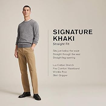 Dockers Men's Straight Fit Signature Khaki Lux Cotton Stretch Pants D2,  Timberwolf : Amazon.nl: Fashion