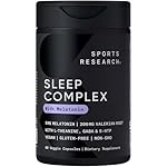Sports Research® Sleep Complex with Melatonin 5mg, L-Theanine 200mg & Magnesium - Supports Restorative Sleep & Relaxation - Vegan Certified · Non-GMO · Gluten Free - 60 Veggie Capsules