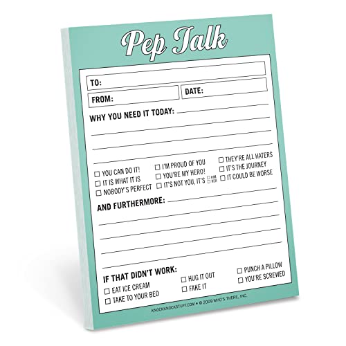 Pep Talk Nifty Note Pad contre le manque de confiance bloc de notation