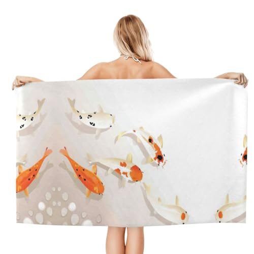 Serviette de bain carpes koï, cadeau idéal pour mariage et anniversaire - 3
