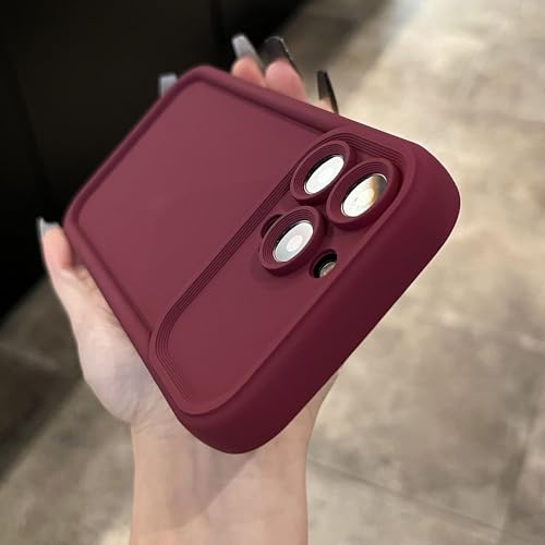 Coque iPhone 11 antichoc silicone liquide souple vin rouge