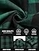 COOFANDY Mens Flannel Shirts Long Sleeve Button Down Shirt with Pocket Casual Shirts Work Shirts for Men, Green Buffalo Plaid, X-Large