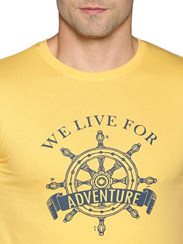Image of Dollar Cotton Rich Fabric Solid Men's T-Shirt | Fashionable Prints | Branded Loop Label | Wide Array of Attractive Colours