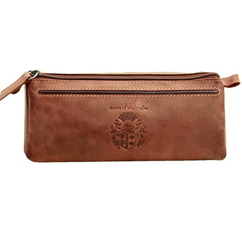 FREIHERR VON MALZAHN Federmäppchen PTOLEMÄUS, 19 cm, braun, Eco-Leder Cover