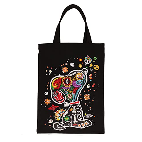DCIDBEI Bolsa de algodón para pintura de diamantes, 30 x 38 cm, asa larga, bolsa de transporte para pintar por números, bolsa de yute, bolsa de la compra, manualidades, niños, bolsa de la compra