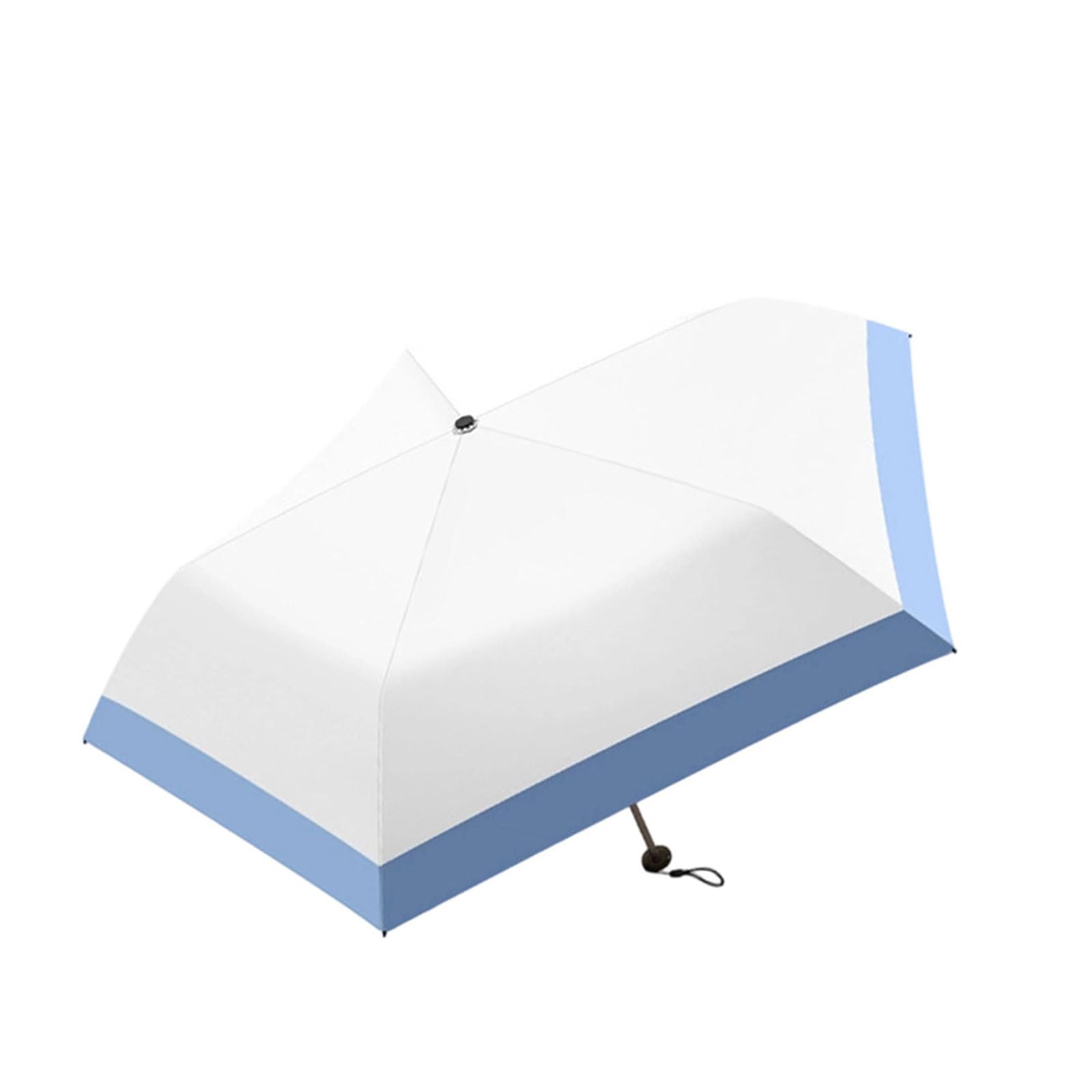 Navna Multiuse 3 Fold Umbrella with 5 Ribs Construction and Pongee Fabric for Various Occasion Sun Protections Rainproof Folding Umbrella
