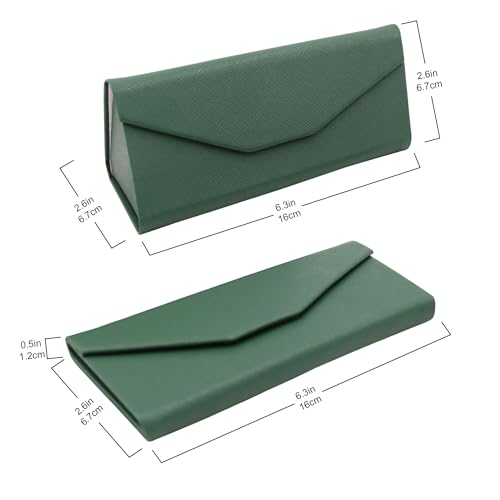 Image of Real Sic Glasses Case for Men and Women - Magnetic Folding Hard Shell Sunglass Holder - Inspired by Solid Color