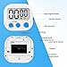 LinkDm 6 Pack Small Digital Kitchen Timer Magnetic Back and ON/Off Switch,Minute Second Count Up Countdown, White