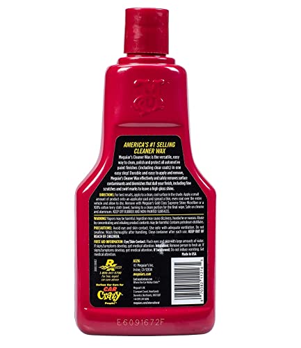 Cera para autos Meguiar's 16 Oz con Carnauba y limpiador miniatura 7