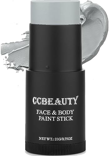 CCbeauty Light Grey Face Paint Stick, Face Painting Kit, Full Coverage SFX Makeup Foundation, Professional Body Paint for Halloween Costume Cosplay Party, For Corpse Bride, Zoombie, Marceline Makeup