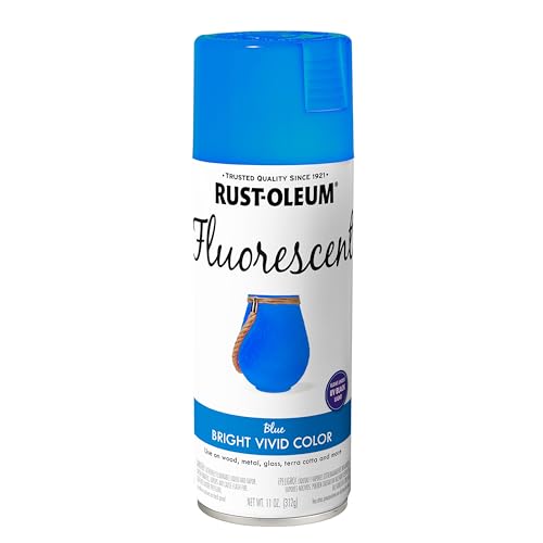 Image of Rust-Oleum 398583 Specialty Fluorescent Spray Paint, 11 oz, Blue