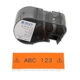 Brady MC-1500-595-OR-BK Vinyl B-595 Black on Orange Label Maker Cartridge, 25' Width x 1-1/2