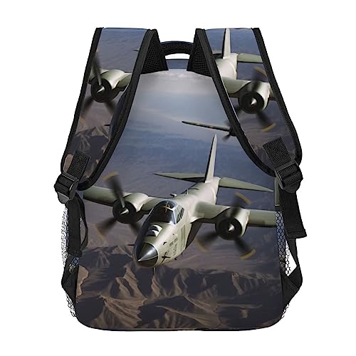 Sac à dos voyage motif avion armée US noir taille unique - 4
