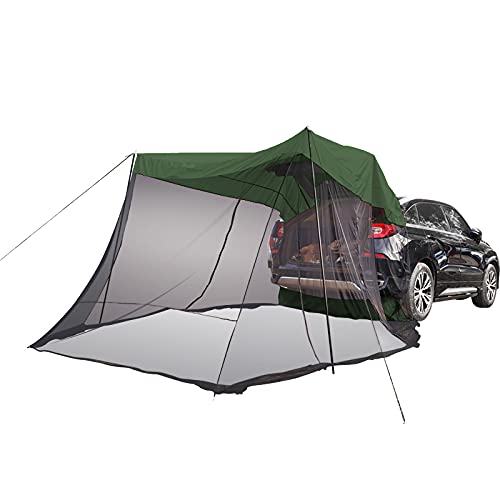FC Car Rear Tent Awning - Sun Shelter, Portable Waterproof Roof Top Tent for SUV, Mosquito Net, Camp