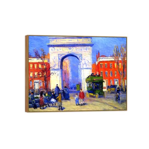 Cadre en Bois William Glackens 65x50cm œuvre d'art murale haut de gamme