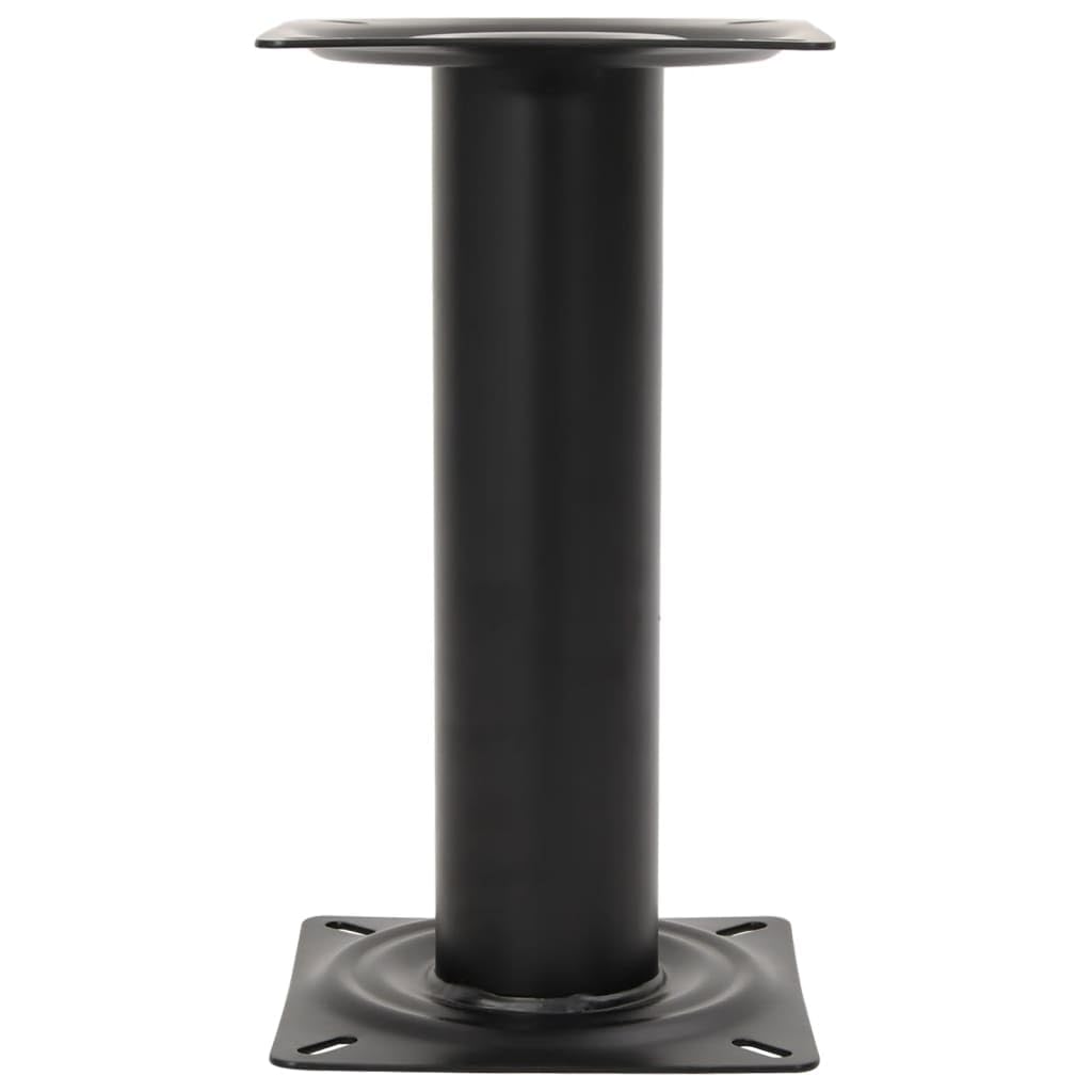 vidaXL Pedestal para Asiento de Barco Acero Negro 33 cm, Pedestal para Asiento de embarcación, Base de Pedestal para Asiento de Barco, Pedestal de Asiento de Pesca