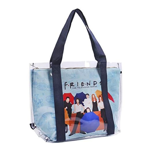 CERDÁ LIFE'S LITTLE MOMENTS 2100003307, Bolsos Grandes de Playa de Friends con Licencia Oficial Warner Bros para Mujer, Azul, Talla única