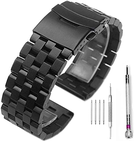 Bracelet de montre en métal argent ou noir pour le bureau et le quotidien