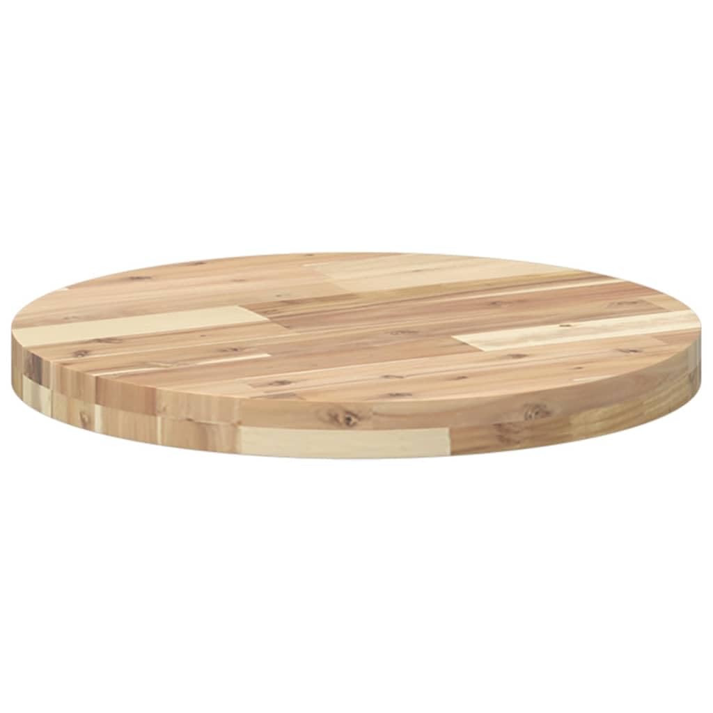 Piano da tavolo rotondo, diametro 50 x 4 cm, in legno massiccio di acacia, per tavolo da pranzo, piano di lavoro, mobili fai da te, accessorio per costruire e ristrutturare