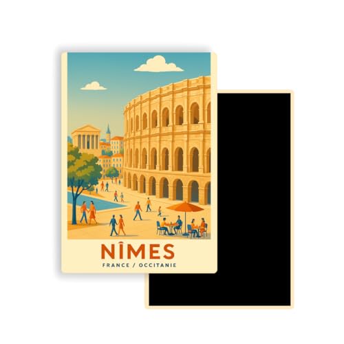 Magnet Frigo Ville Touristique de France Style Affiche rétro –