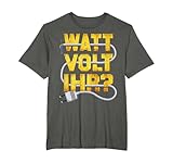 WATT VOLT IHR T-shirt Herren lustig Elektriker