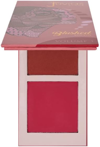Juvia's Place Blushed Duo Blush Volume3 - Two Tone Pigmented Buildable Pressed Mineral Powder - Rosy Natural Cheeks Matte Fresh Finish for All Skin Color
