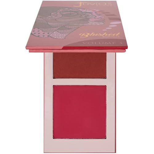 Juvia's Place Blushed Duo Blush Volume3 - Two Tone Pigmented Buildable Pressed Mineral Powder - Rosy Natural Cheeks Matte Fresh Finish for All Skin Color