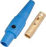 Marinco CLS40FB-D CLS Cam Type, Series 16 Inline, Single Pin Connector, 400 Amp, 600 Volt, 2/0-4/0 AWG, Female - Blue (D)