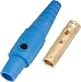 Marinco CLS40FB-D CLS Cam Type, Series 16 Inline, Single Pin Connector, 400 Amp, 600 Volt, 2/0 - 4/0 AWG, Female - Blue (D)