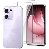 Conception ajustée：Coque Silicone Protection avec Verre trempé écran Film Protector Disponible uniquement pour Oppo Reno13 F/Reno13 FS (6.67