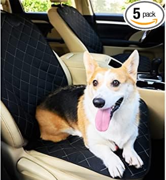 Akshara PET BEDS Front Dog Car Seat Cover, Durable Pet Car Seat Protectors with Anti-Slip Backing for Car SUV (Black) (X-Large, Black)