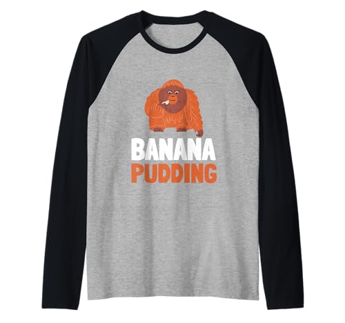 Pudín de plátano Pan de plátano Fruta Postre Cocinar Camiseta Manga Raglan