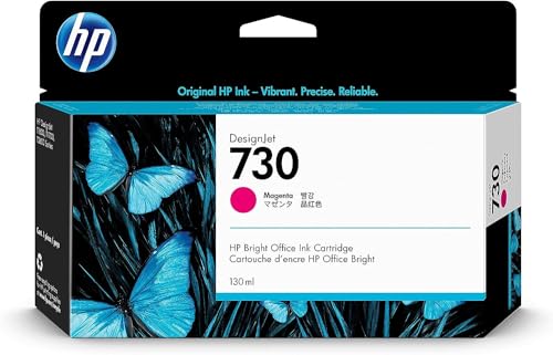 Hp 730 P2V63A, Cartuccia Originale Hp Da 300 Pagine, Compatibile Con Stampanti Hp Designjet Serie T1600, T1700 E T2600, Magenta