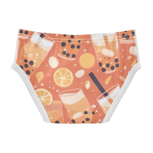 KLL Bubble Tea Pattern Toddler Boy Soft Briefs Breathable Undies2
