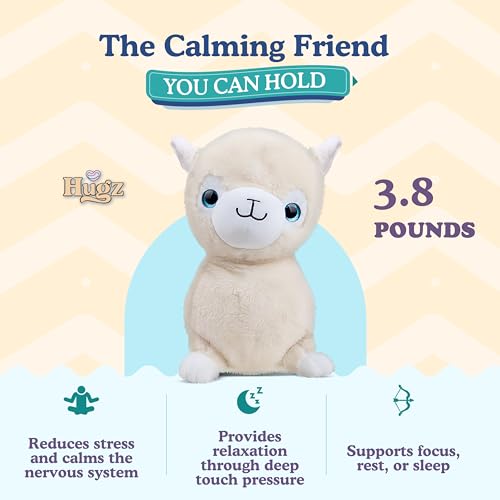 Image of Hugz Official Weighted Stuffed Animal 3.8 lb for Adults and Kids - Premium Stuffed Plushie (Lexi the Llama)