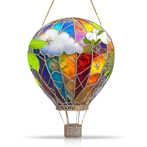 Heißluftballon Deko, Fantastischer 2D Acryl Fensterdeko...
