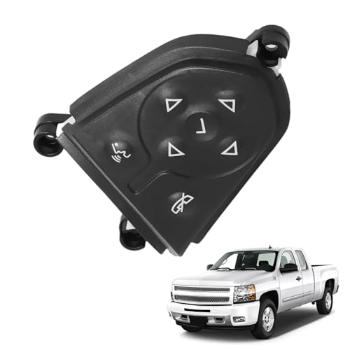 Steering Wheel Audio Control Switch Compatible with Silverado Sierra 1500 2500 3500 Suburban Tahoe 23262276