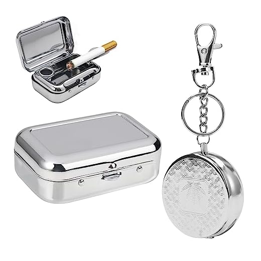 2 Piezas Cenicero Portatil, Mini Cenicero de Bolsillo con Llavero, Ceniceros Portátiles, Cenicero Portátil Sin Olor, Cenicero Portátil, Cenicero de Bolsillo Portátil para Hogar Oficina Viajar