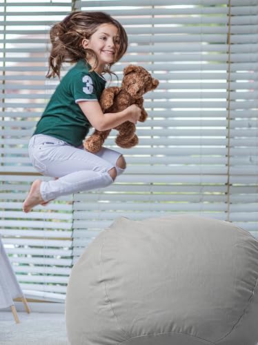 image for Wekapo Stuffed Animal Storage Bean Bag Chair Cover for Kids | Stuffabl