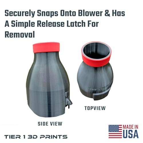 Tier 1 3D Prints Car Drying Nozzle for Milwaukee M18 Fuel Gen III Single Battery Leaf Blower (3017-20) - Thumbnail 2